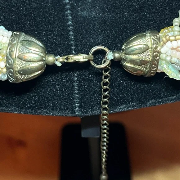 French Fashion Braided Multi-strand Beaded Collar Vintage Necklace - Picture 5 of 10